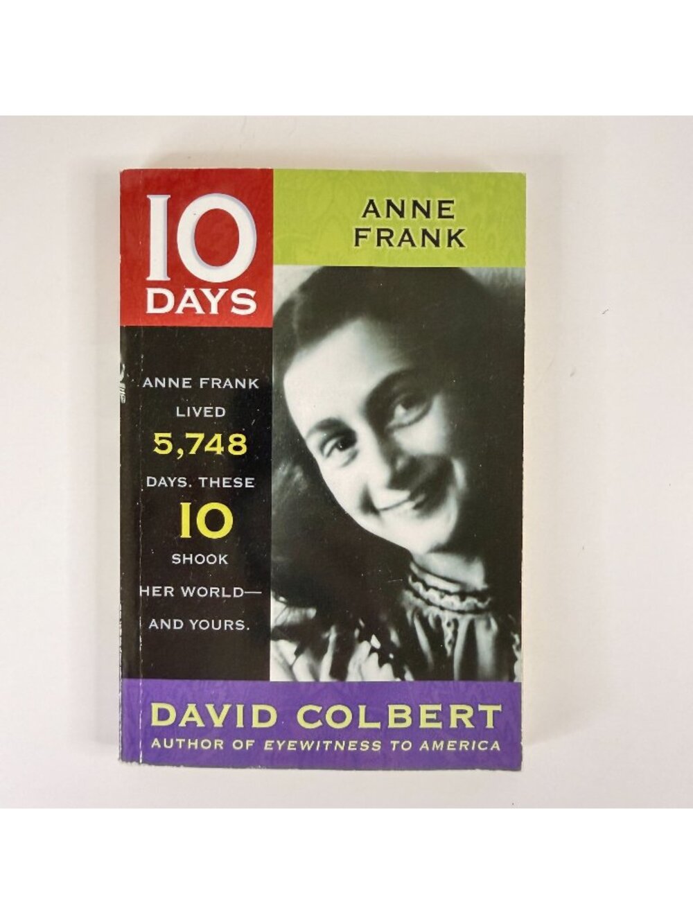 2/$6 Anne Frank 10 Days book by David Colbert (Paperback)